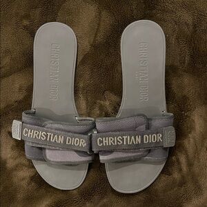 Christian Dior black evolution mules